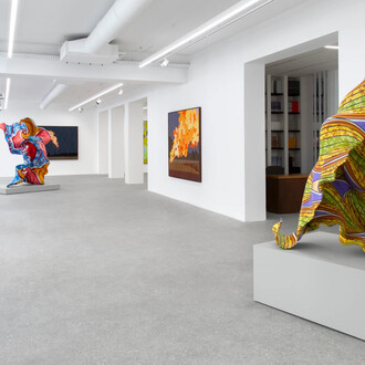 Yinka Shonibare, The wind, the Earth and the fire, exhibition view. Courtesy of Kamel Mennour Gallery