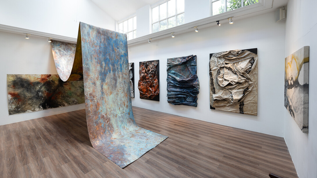 Phattharakorn Singthong, The end of nature, exhibition view. Courtesy of Number 1 Gallery 