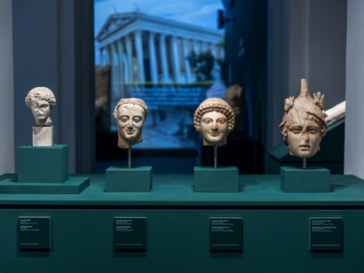 Grecia en Roma, vista de exhibición. Cortesía del Musei Capitolini