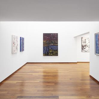 Willy Kautz, Contra-pintura gravitacional, exhibition view. Courtesy of Proyectos Monclova