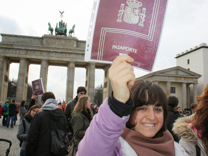 Protesta de la marea granate en Berlín