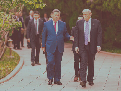 Präsident Donald Trump und der Generalsekretär der Kommunistischen Partei Chinas, Xi Jinping, am 15. Mai 2026 in Zhongnanhai