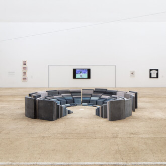 Fútbol y arte: esa misma emoción, vista de exhibición. Cortesía del Museo Jumex