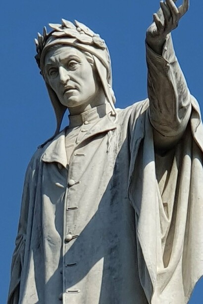 Estatua de Dante Alighieri, realizada por Tito Angelini y Tommaso Solari