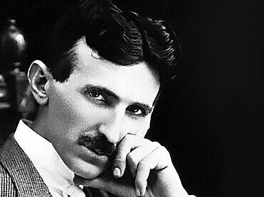 The photograph image of Nikola Tesla (1856-1943) at age 40