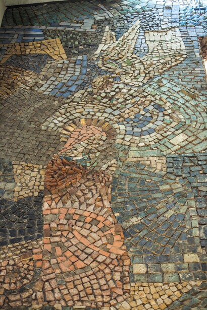 Gandía, Valencia. Mosaico en la Iglesia de San Nicolás del Grao. Foto: Avelino Martínez