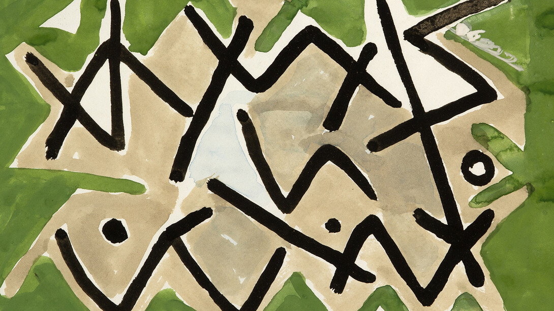 Moustafa Fathi, Untitled, 2006, Mixed media on paper, 23 x 32 cm