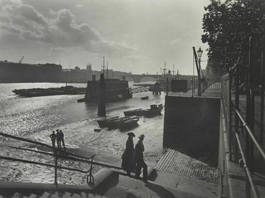 George Davison Reid, Looking southwest from Lower Custom House Stairs, 1930 (photograph), courtesy Museum of London