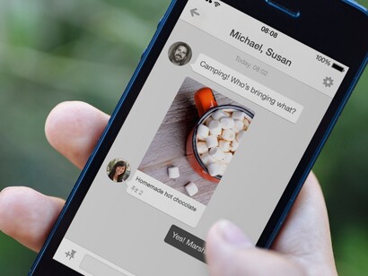 App de mensajería en el móvil