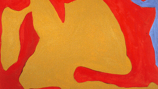 Tony Smith, Untitled, 1957, Oil on canvas, 24 x 39 in. / 61 x 76 cm, © Tony Smith, Courtesy Timothy Taylor Gallery, London and Matthew Marks Gallery, New York