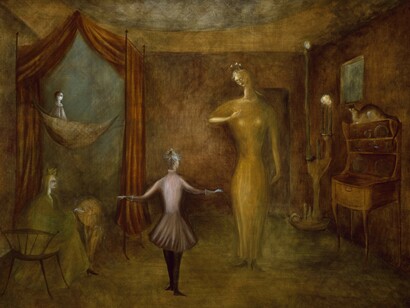 Leonora Carrington, Night nursery everything,
1947. Courtesy of Rose Art Museum