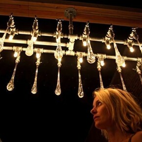 Tanya Clarke and Rain Sculpture