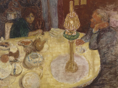 Pierre Bonnard (1867-1947), La Soirée sous la lampe, 1921, Huile sur toile, 73,5 × 88,3 cm, Paris, musée d’Orsay, RF 2000-11 © RMN-Grand Palais (musée d'Orsay) / Adrien Didierjean © ADAGP, Paris 2015