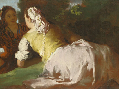 Mujeres conversando, 1790-1792, cartones para tapices. Fundación Goya en Aragón, España