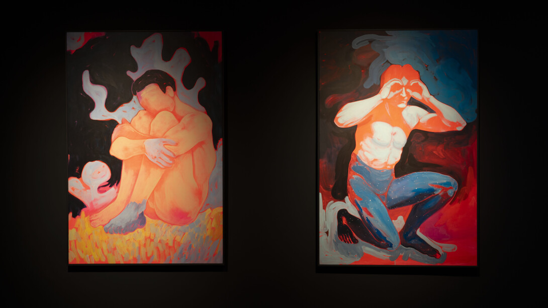 Salma Cheddadi, Red burn, exhibition view. Courtesy of MCC Gallery