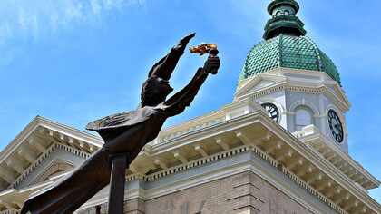 Athens City Hall Statue - Credit Scott Kinney