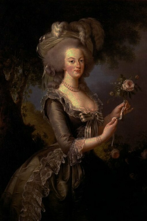 "Ritratto di Maria Antonietta con la rosa", Élisabeth Vigée Le Brun, 1783
