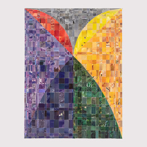 Joe Rudko,
This was painted on the front of one of the buildings, 2023,
found photo collage on paper,
12” x 9” (15 1/2” x 12 1/2” framed). Courtesy of the artist and PDX Contemporary Art