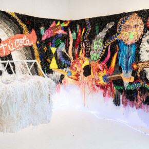 Paulo Licona, Soltar la presa ¡Auu! Exhibition view. Courtesy of La Balsa Gallery