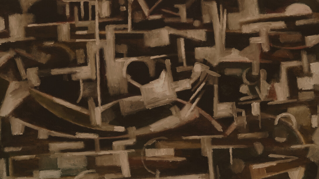 Maurice Golubov (1905-1987), Untitled, ca. 1940, Oil on canvas, 33.5 x 48.5 inches, unsigned