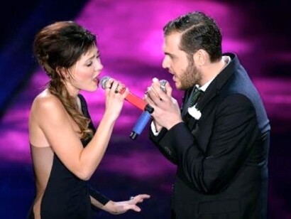 Renzo Rubino and Simona Molinari at Sanremo Festival 2014 c/o Renzo Rubino