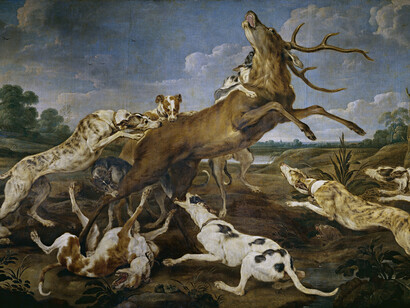 «Ciervo acosado por una jauría de perros», Paul de Vos (1595-1678)