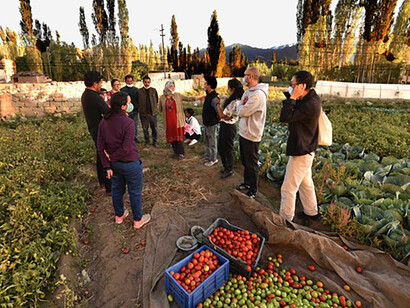 Innovative farmer Zenab Parveen, Saboo, visited by Vikalp Sangam participants © Ashish Kothari