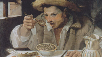 Annibale Carracci, Il mangiafagioli, 1583–1585,  Galleria Colonna Museo e Pinacoteca, Roma, Italia
