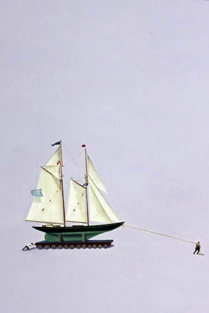 Pablo D'Antoni, Teamwork, 2012, oil on panel, 16 x 12 in.