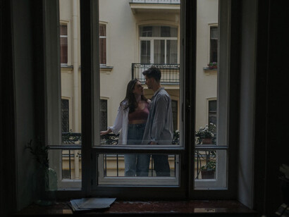 Caught in a moment of shared laughter, the world fades away, and the complexity of their emotions swirls, a beautiful mix of euphoria and vulnerability