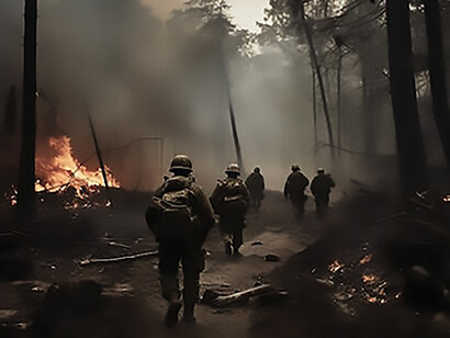 In the aftermath of war, a landscape devastated by conflict speaks volumes about the destructive toll it exacts