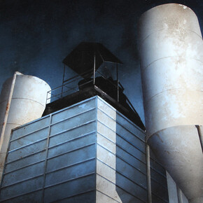 Angelo Davoli, Struttura, 2011, olio su tela, 60 x 60 cm