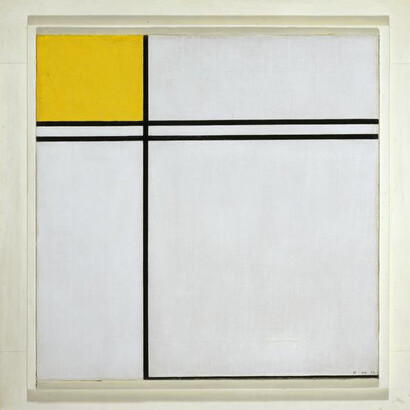 Piet Mondrian, Composition with Double Line and Yellow, 1932