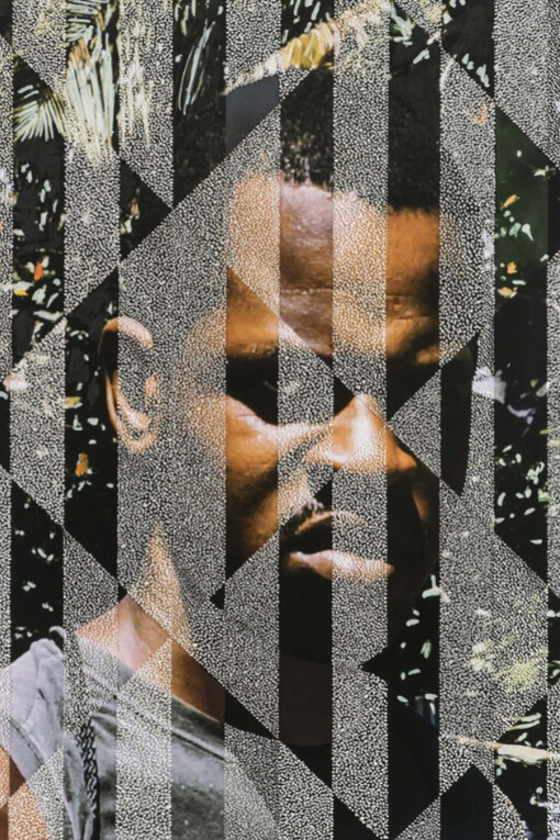 Paul Anthony Smith, "Fear on the Hill," 2018, Unique picotage with spray paint and oil stick on inkjet print, 39.88 x 30.13 inches. Courtesy of the artist and Luis De Jesus Los Angeles.