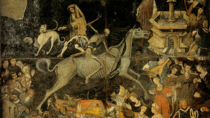 Trionfo della morte, Palermo, 1446, affresco staccato, già a Palazzo Sclafani, Galleria regionale di Palazzo Abatellis