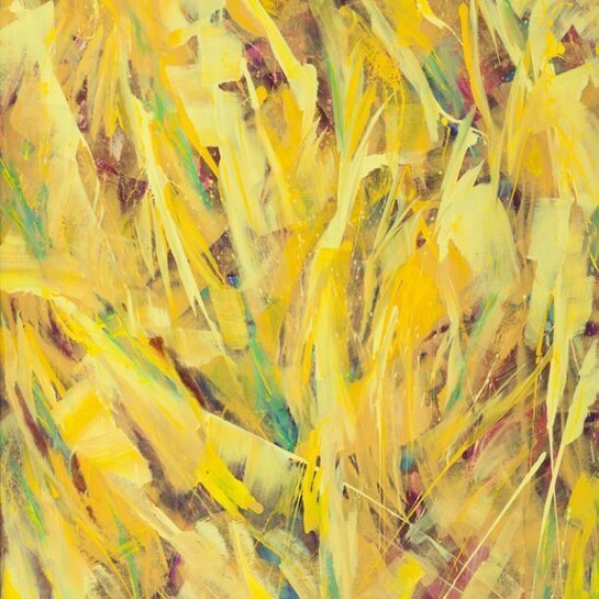 Carla Rigato, Frumento, acrilico su tela, 95 x h 115, 2012