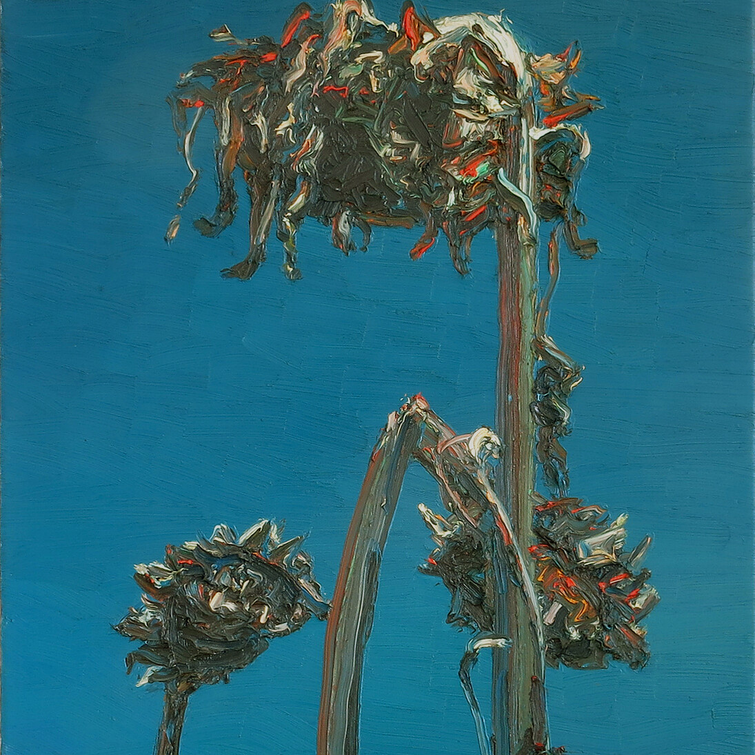 Ralph Fleck, Sonnenblumen 6.X, 1991, oil on canvas, 120 x 90 cm