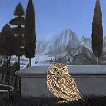 Lauren Ewing, Renaissance owls (detail), 2026. Courtesy of the Schoolhouse Gallery