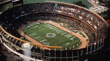 Estadio Monumental di Buenos Aires. Fotografia scattata durante la cerimonia di apertura della Coppa del Mondo FIFA Argentina 1978