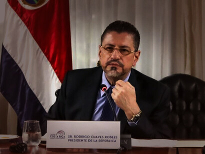 El presidente de Costa Rica Rodrigo Chaves