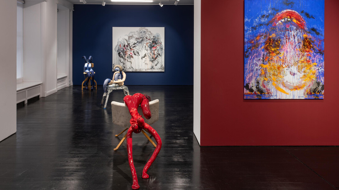 Maggi Hambling und Sarah Lucas, Ooo la la, ausstellungsansicht. Mit freundlicher genehmigung von Contemporary Fine Arts