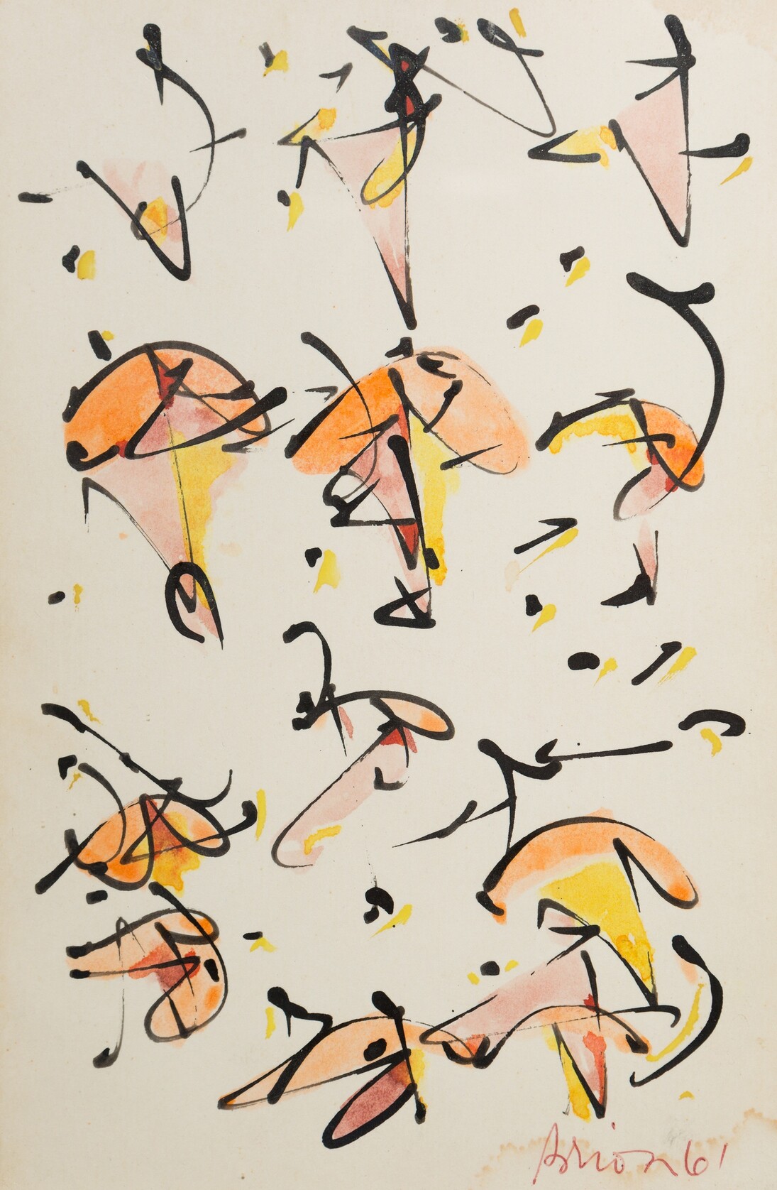 Brion Gysin, no 10, 1961 Work on paper 20 x 13 cm,  Photo Jonathan Greet, courtesy October Gallery London
