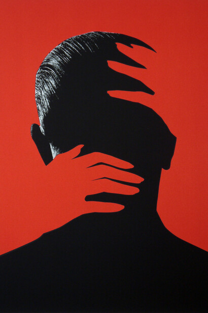 Joe Webb, Embrace-Red Edition, Silkscreen on paper, 50 x 65 cm