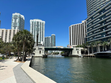 Miami River in downtown Miami Florida, USA (May 2023) 