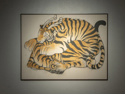 Zimbiri, Dear tiger, exhibition view. Courtesy of Nature Morte