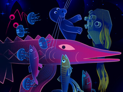 Maria the Sturgeon’s dream, exhibition view. Courtesy of Estonian Natural History Museum