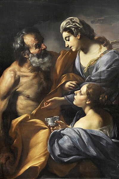 Giacinto Brandi, Loth e le figlie, Ariccia Palazzo Chigi, collezione Lemme