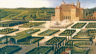 Il giardino di Villa Borghese a Roma