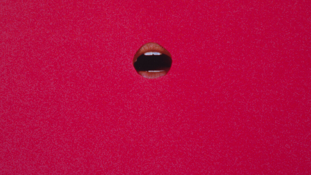 Gina Osterloh, detail of "Orifice and Color Field (Red)", 2014. Courtesy of the Artist, and François Ghebaly, Los Angeles.