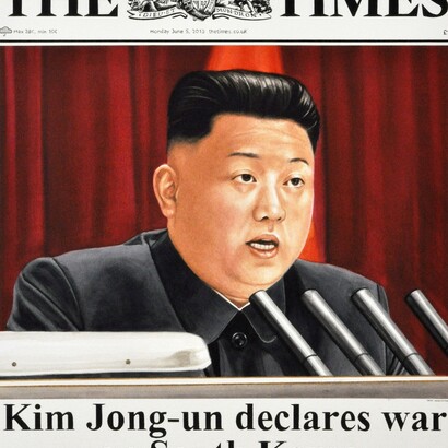 Kepa Garraza (2013), The Times, June 2013, Gouache on paper, 55 x 43 cm
